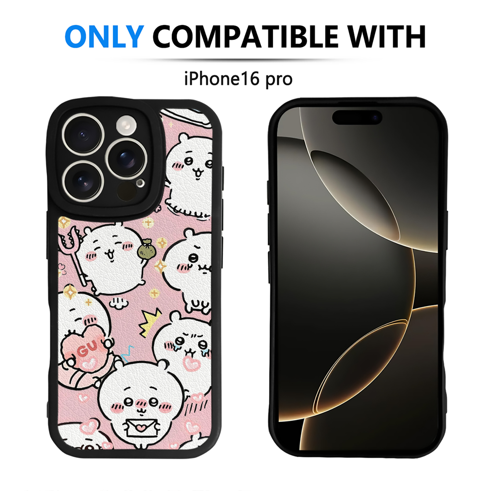 （画像用） ちいかわ Chii-kawa 【iPhone 16シリーズ対応】シリコンスマホケース（レザー調） 材質：シリコン